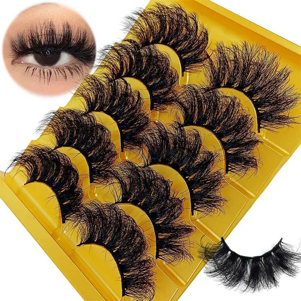5 pairs of artificial mink dramatic eyelash curls thick eyelashes fluffy and long-lasting Wispy natural false eyelashes W240803