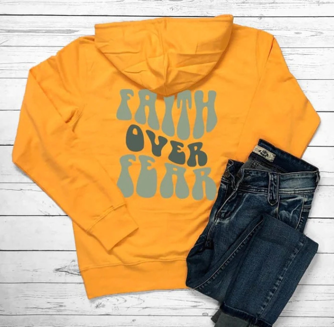 Women's plush sweater plain letter kangaroo pocket drawstring printed Hoodie
