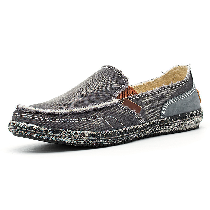 Ddmysports Spring Summer New Fashion Trend Canvas Casual Versatile Lazy Shoes Non Slip Soft Sole Bean Outdoor