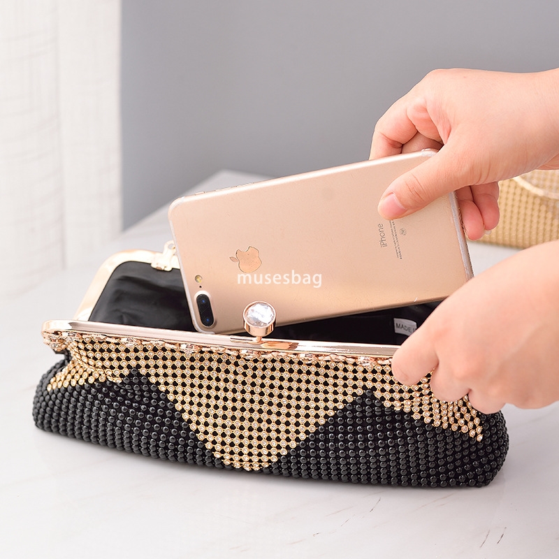 Cross border diamond dinner bag socialite's handbag European and American fashion diagonal cross bag new versatile evening dress dress bag women&