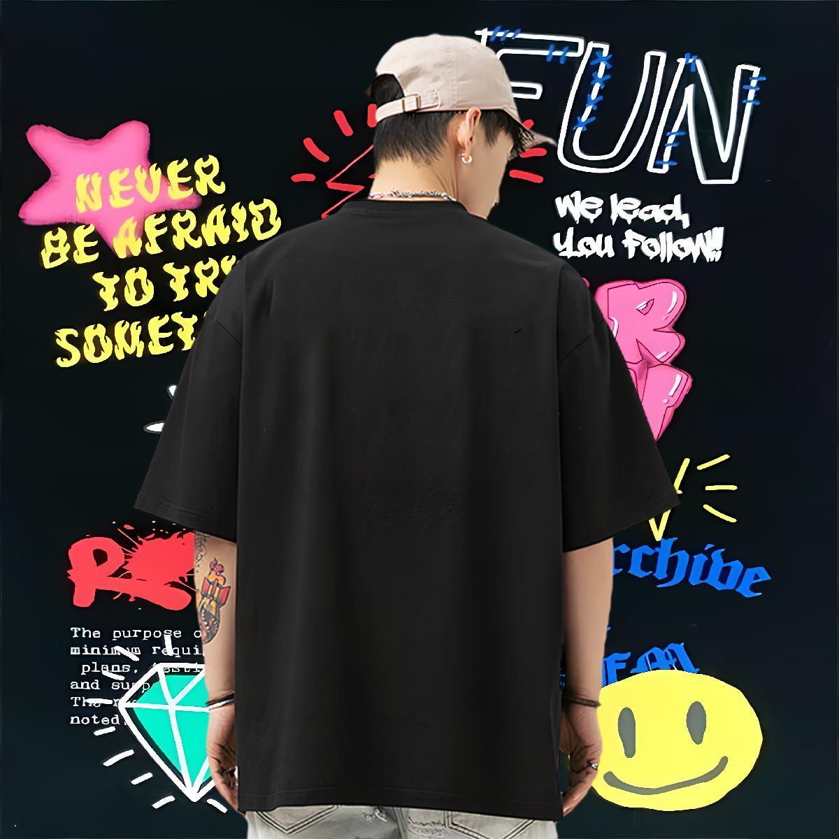 Free Shipping Mens T Shirts 230g Pure Cotton halloween Home Outdoor Tops Shirt O-Neck Short Sleeve Classic Men Tees Anime