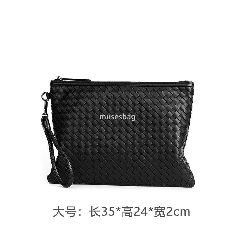 Spot wholesale men's and women's universal hand-held bags hand woven envelope bags horizontal PU hand-held bags manufacturer wholesale