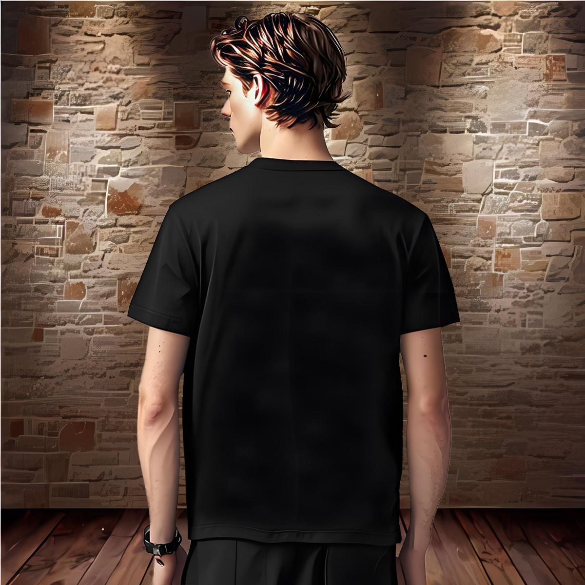 2024 DIY Mens T Shirts 230g 100% Cotton elephant Casual Beach Wear Breathable Crew Neck Comfortable Men Tops Tees Cartoon Printing L-4XL