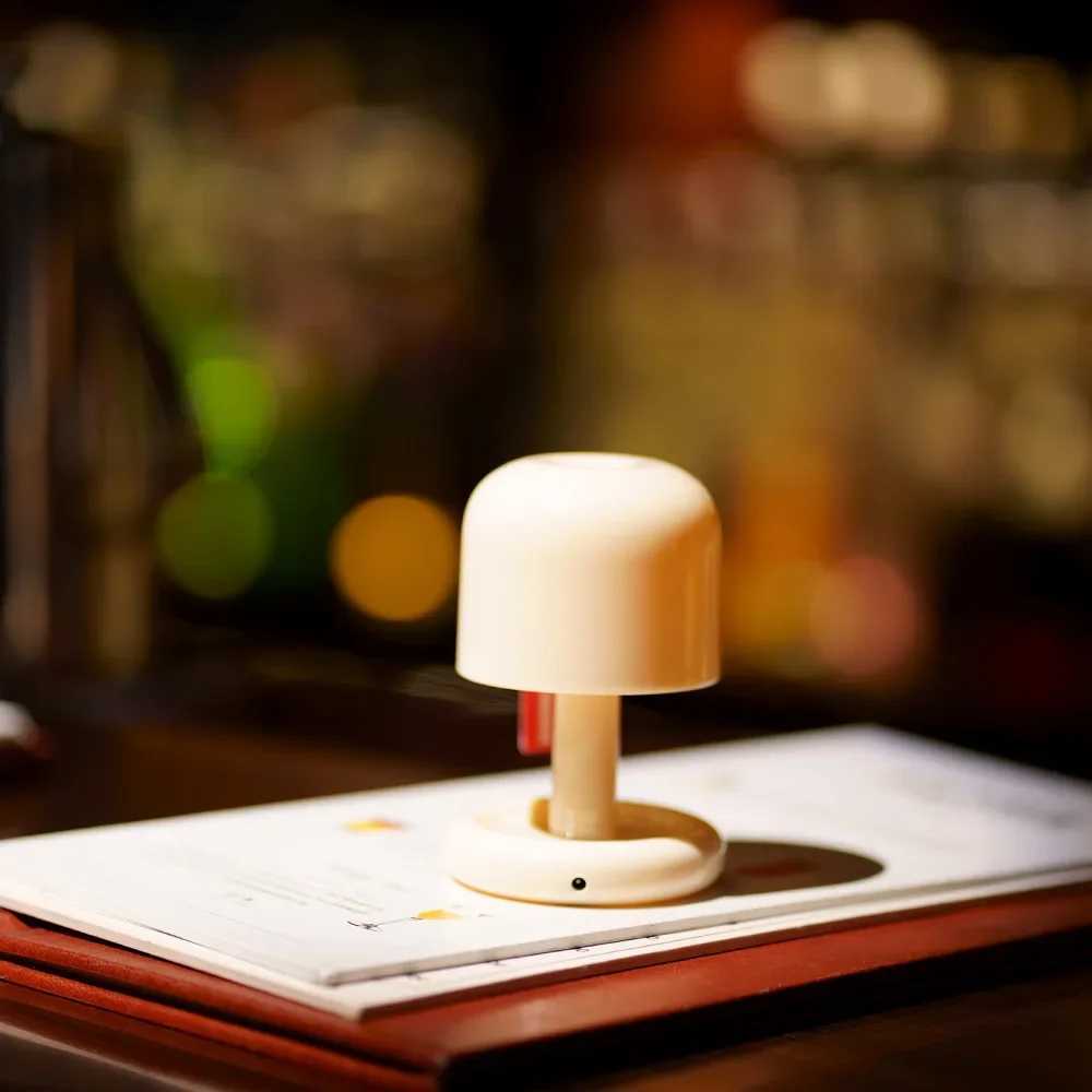 Mini Desktop Sunset USB Rechargeable Mushroom Style Led Night Light for Coffee Bar Home Decor Bedroom M251114
