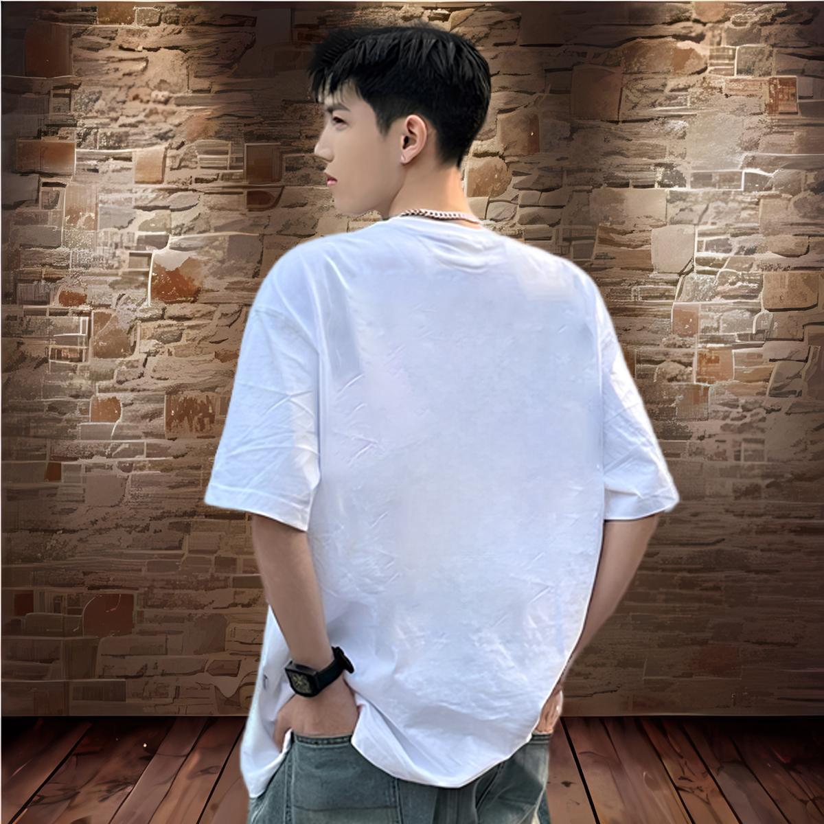 New Designer T-Shirts for Men 230g 100% Cotton flower Summer Casual Clothes O-Neck Short Sleeve Wholesale Men Clothes T-Shirt Anime