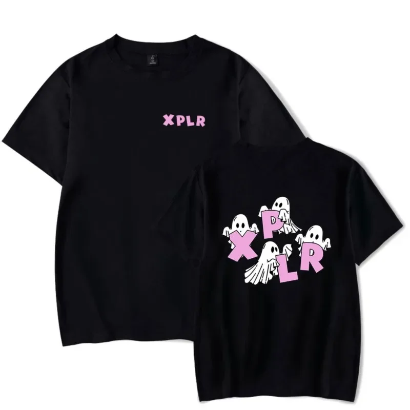 XPLR Ghost T-Shirt Sam and Colby Merch Short Sleeve T Shirt Women Men Aesthetic Graphic Tshirt Cotton Tees Streetwear