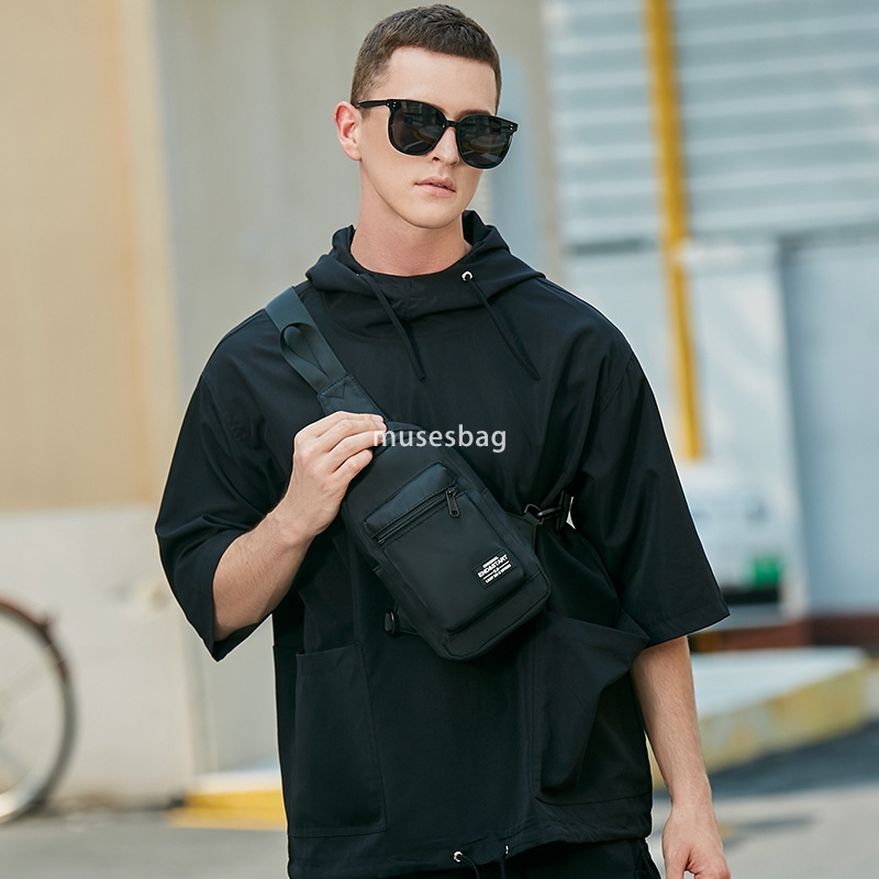 Crossbody bag men's trendy casual chest bag new shoulder bag small bag Japanese backpack summer fashion men's bag women