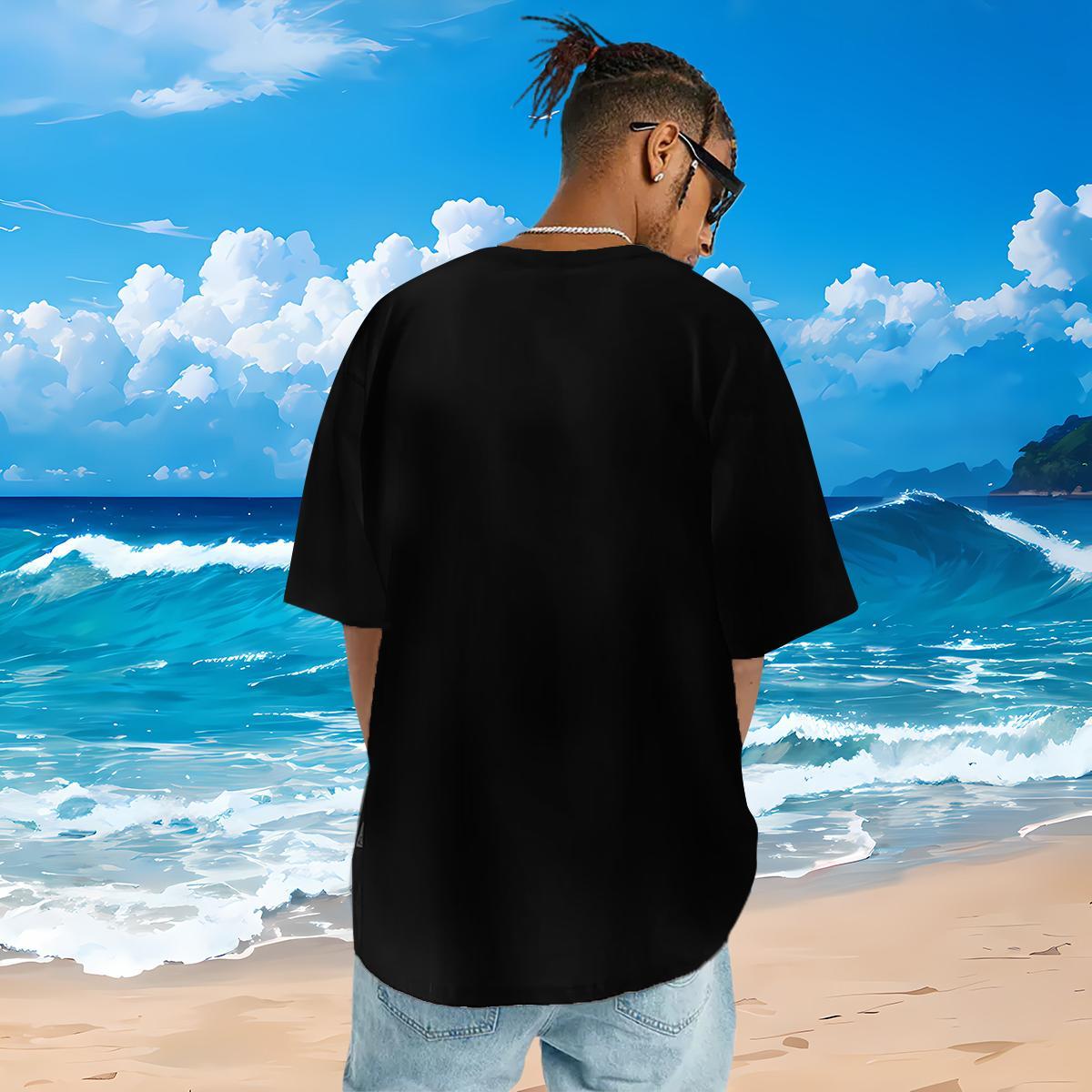 Customized Mens T Shirts 230g 100% Cotton ferocity Street Tops Tees Crew Neck Breathable Designer Men Tops Tees Black White