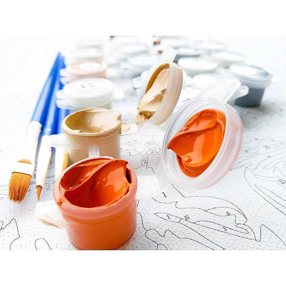 Gatyztory Van Gogh Diy Painting By Numbers For Adults Kits On Canvas Abstract Flower Handmade Acrylic Coloring Paint By Number DXJ240803