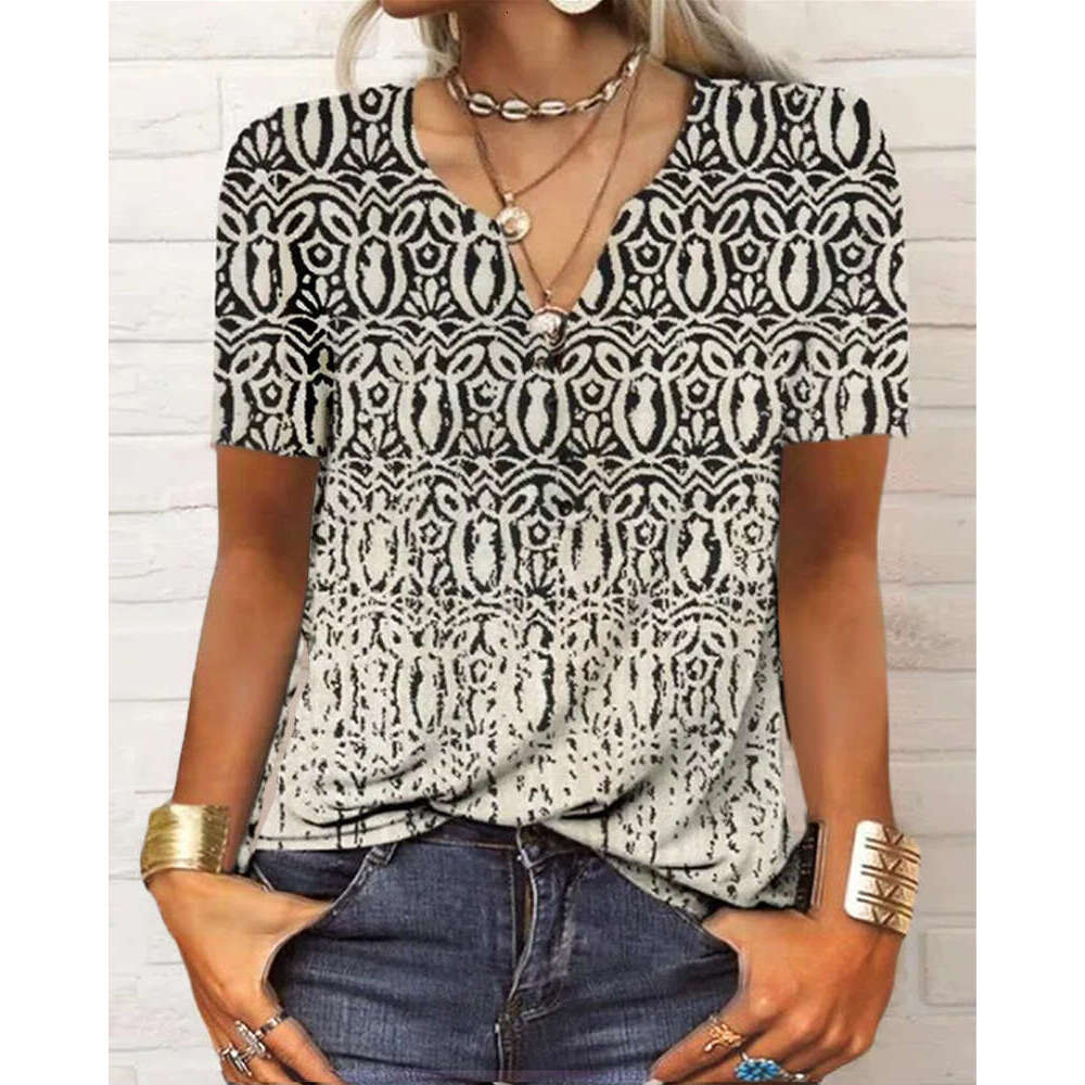 Best Saller Short-sleeved Hip Hop Female Casual Slim Streetwear Hollow Out Slim Top Female Print Tshirt Plaid Collar Blouse Couples Man Woman Tees Top