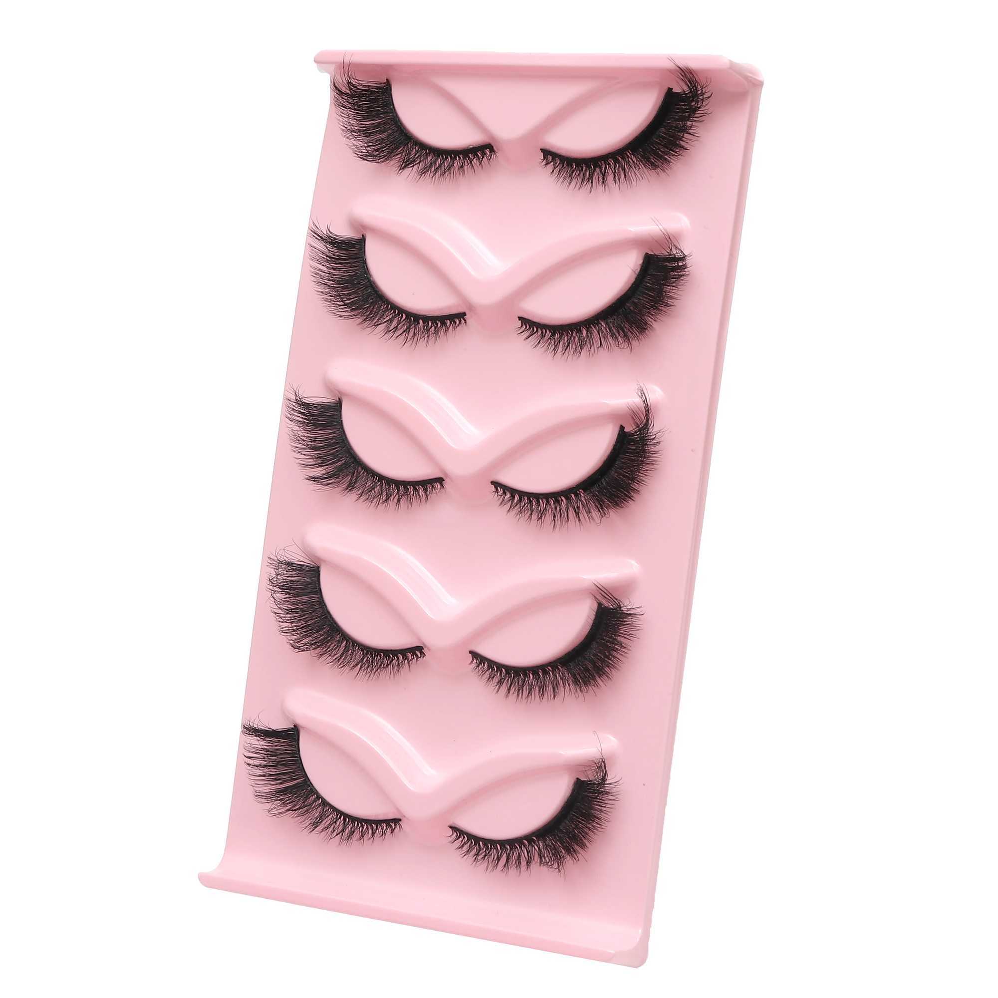 7/5Pairs False Eyelashes 3D Super Fluffy Wispy Faux Mink Eyelashes Cat/Fox Eye Effect Dramatic Lashes Eyelash Extension MakeupXJ250116