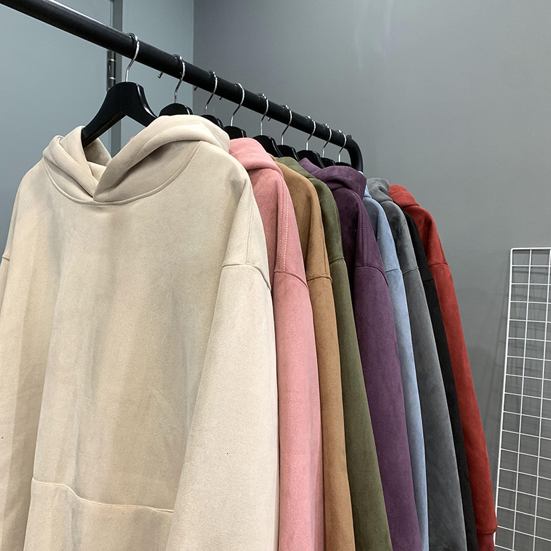 Suede plush hoodie for women's autumn and winter new American oversize loose trendy brand hooded jacket