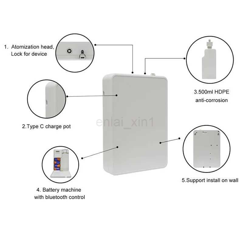 Smart Essential Oil Aromatherapy Machine 500ML Bluetooth WIFI APP Control Fragrance Diffuser Hotel Commercial Bathroom Office Y240803
