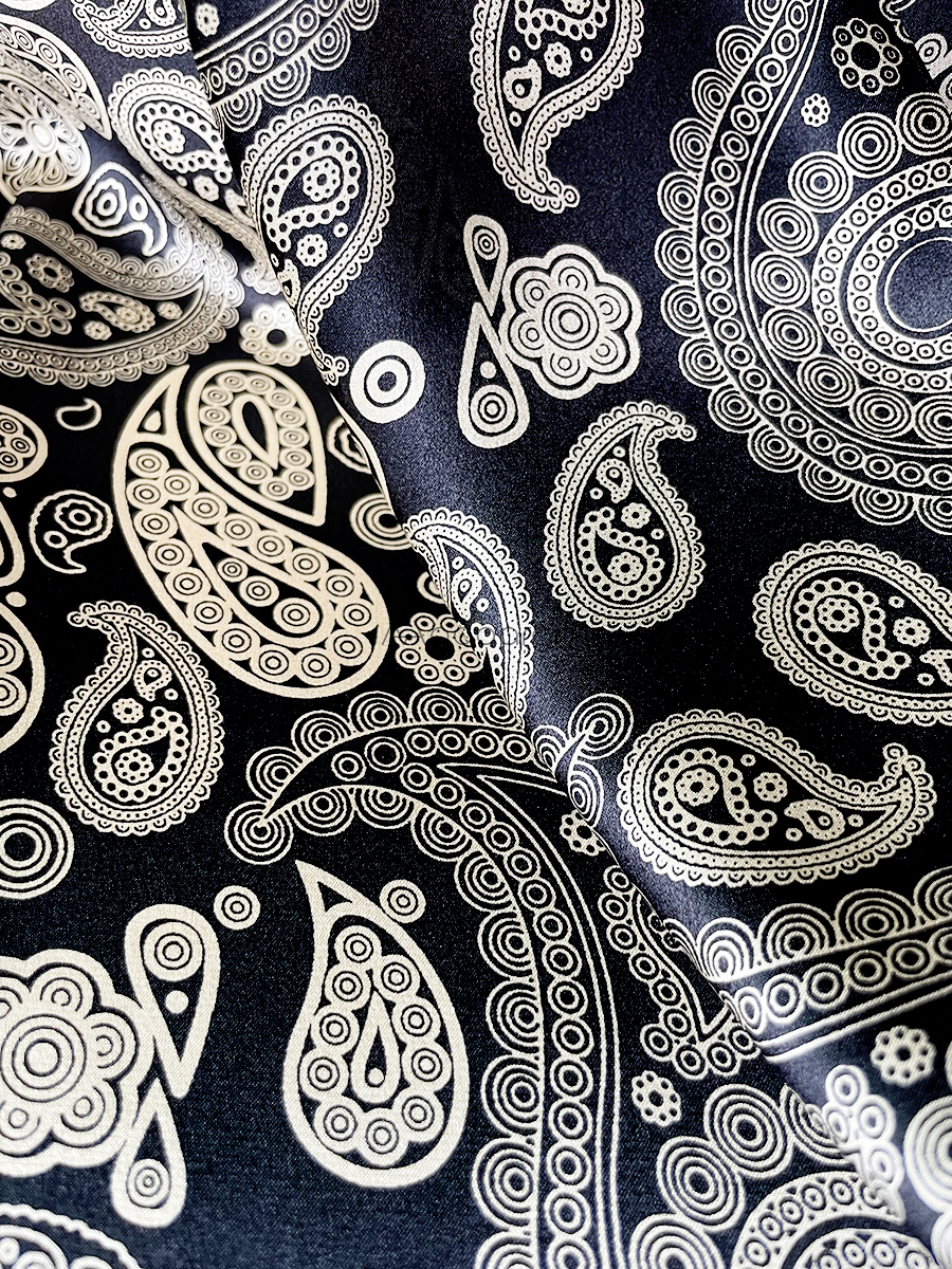 Paisley Satin Silk Head Scarf for Bag Women Neck Hair Belt Bandana Handrolled Edges Bandanas Oversized Hems Rolled Shawls Scarves Valentine's Day