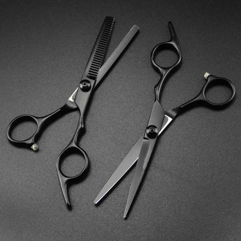 New Arrival Professional Japanese Steel 6-inch Black Screw Barber Z241213