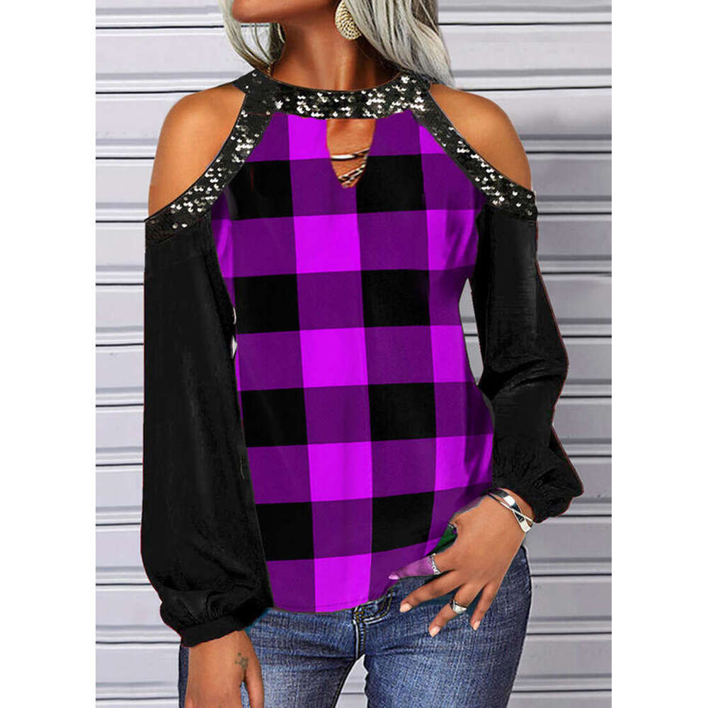 New Merchandise Hip Hop Summer Fashion Casual Slim Streetwear Long-sleeved O Neck Collar Blouse Round Neck Chiffon Solid Turtleneck Stretch Casual Und