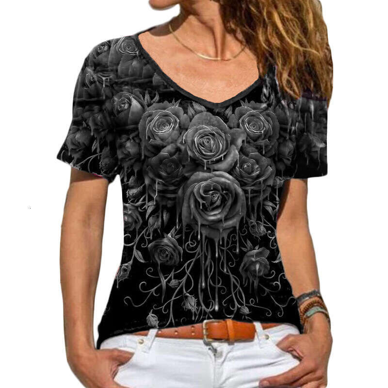 Tee Shirt Tops New Merchandise Short-sleeved Fashion Hip Hop Long Sleeve Tee Shirts Harajuku Print Vintage Pure Cotton Slim-fit Plaid Stretch Casual U
