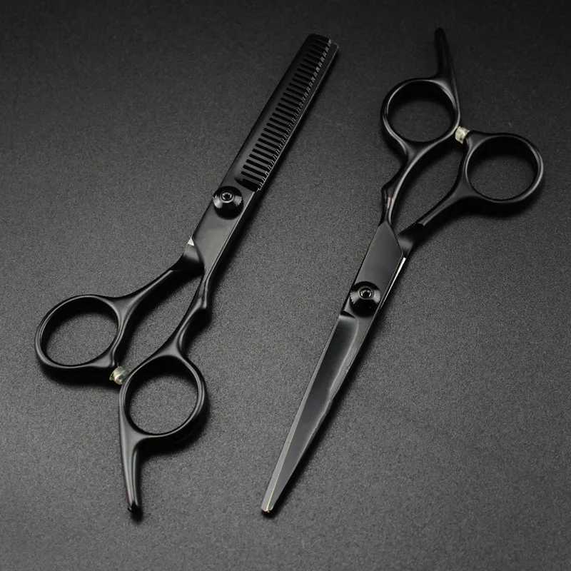 New Arrival Professional Japanese Steel 6-inch Black Screw Barber Z241213