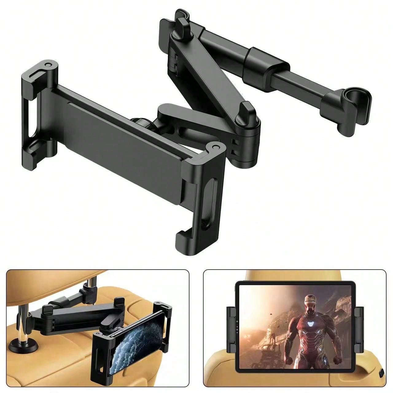 Car flat bracket Car rear retractable phone bracket