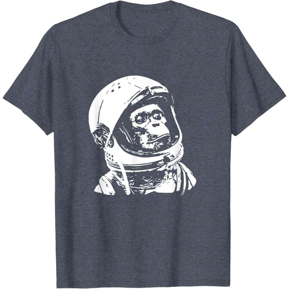 T shirt Mens Vintage Space Travel Astronaut Monkey T-Shirt shirts tshirt graphic tee Casual tops summer clothes Short sleeve Free shipping