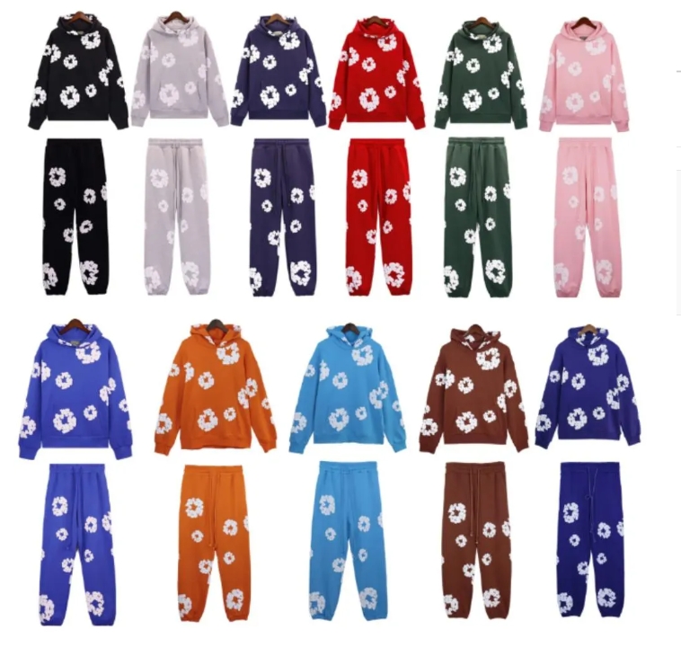 Sweat à capuche Mens à capuche pour hommes à capuche en denim Sweatshirts Pullover Lettre à capuche Print Créner pour l'homme et la femme Hip Hop