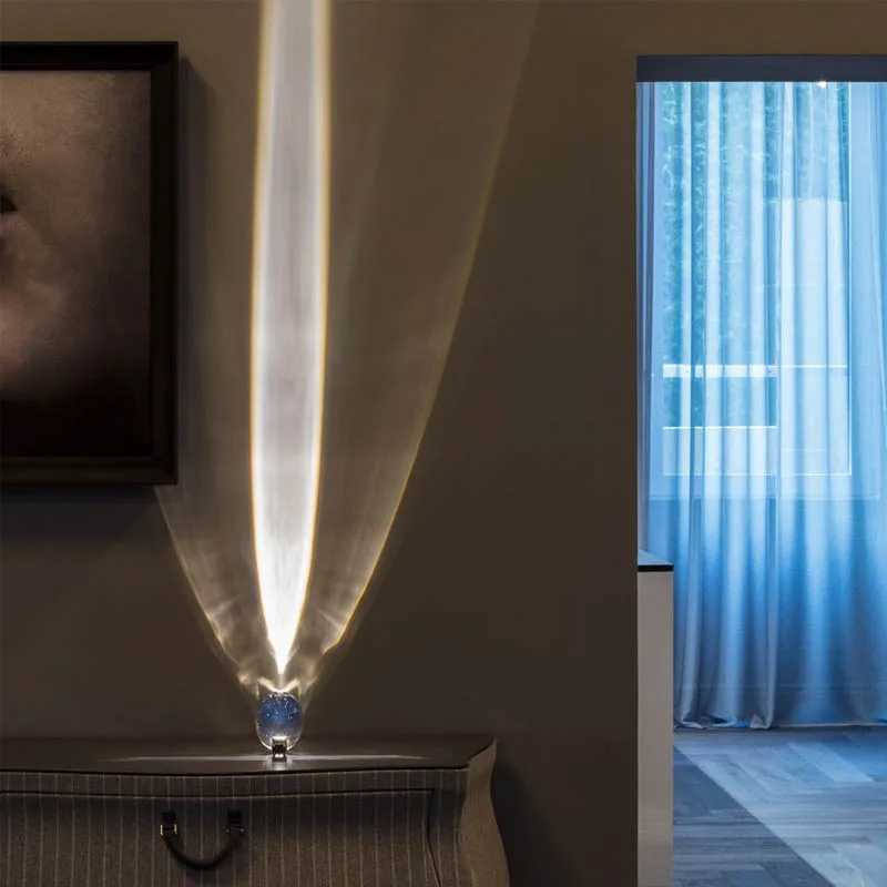 Italian Designer Table Lamp Led Crystal Eye Of The Sky Bedside Table Lamps For Living Bedroom Decor Light Night Projector GiftKL240731