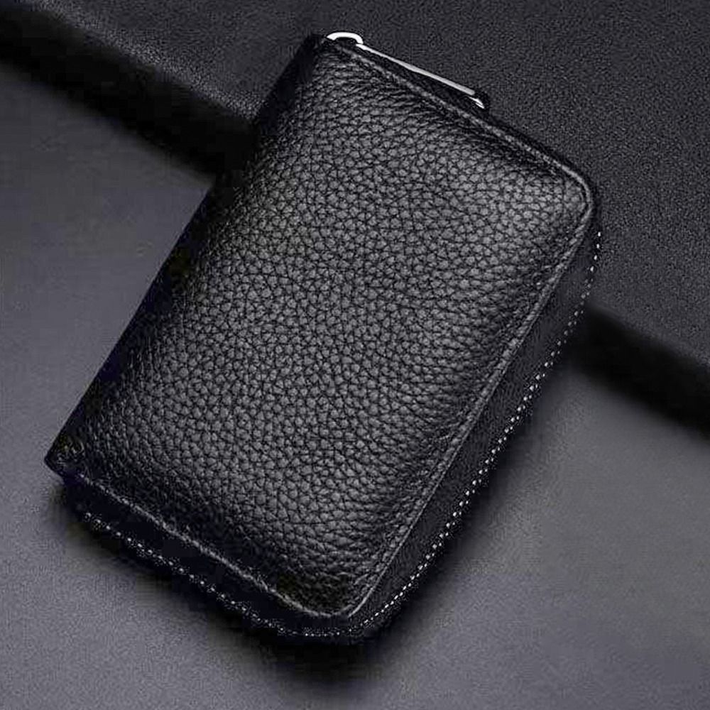 PU Business Bank Credit Bus ID Card Holder Cover Coin Pouch 20 Detents Cards Holders Anti Demagnetization Wallets Bag Organizer