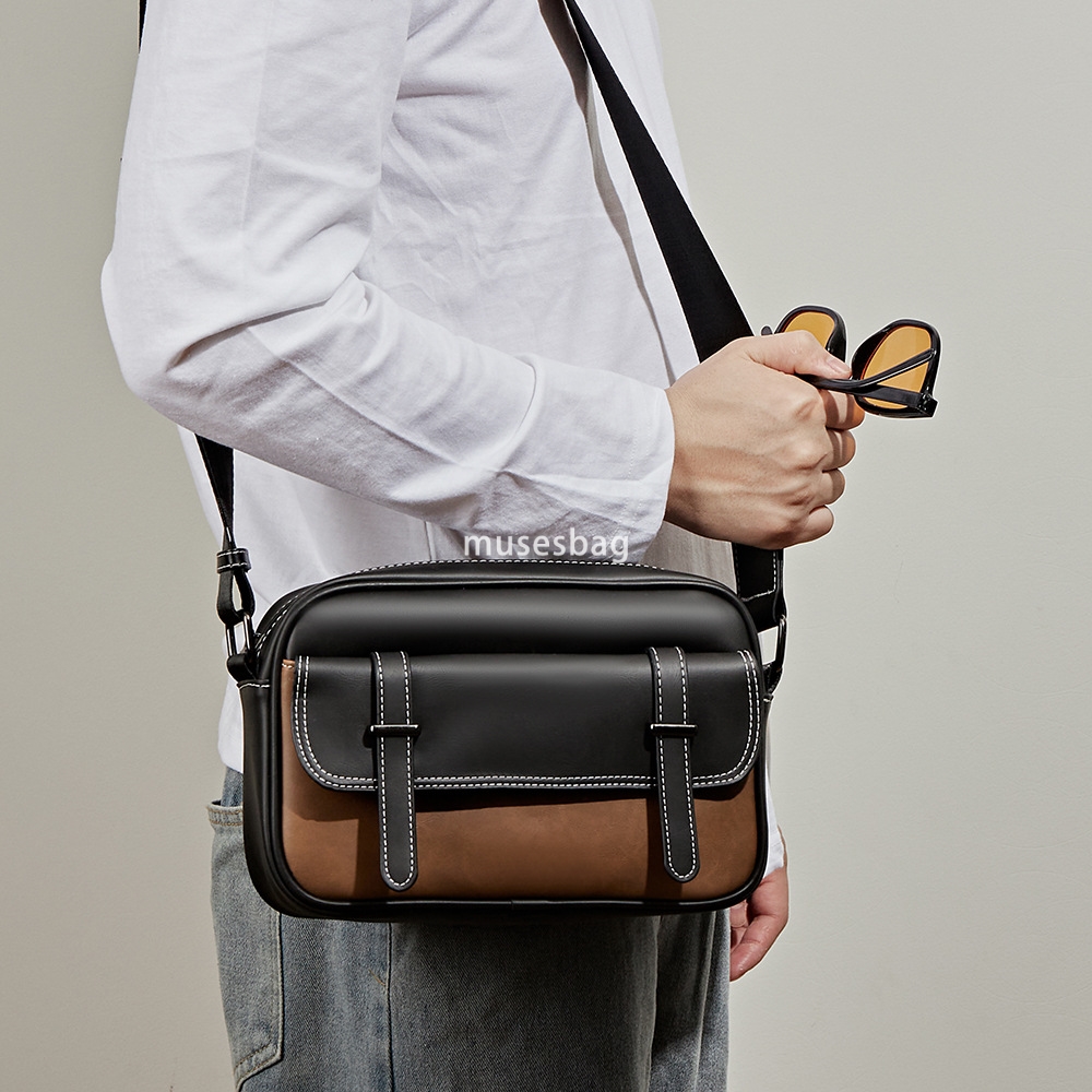 New men's shoulder bag trendy brand retro fashion shoulder bag crossbody bag outdoor mailman bag back backpack