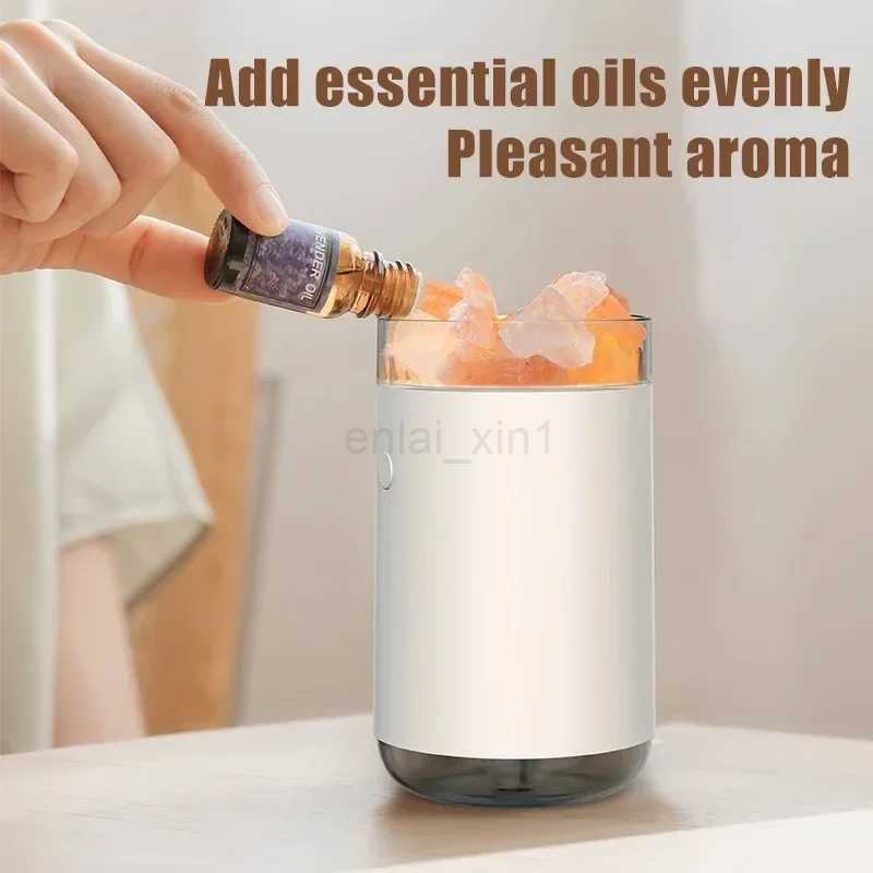 Colorful Aroma Diffuser Humidifier Aromatherapy Diffuser 7 Colors Light Salt Lamp Ultrasonic Cool Mist Humidifier Auto Shut Y240806