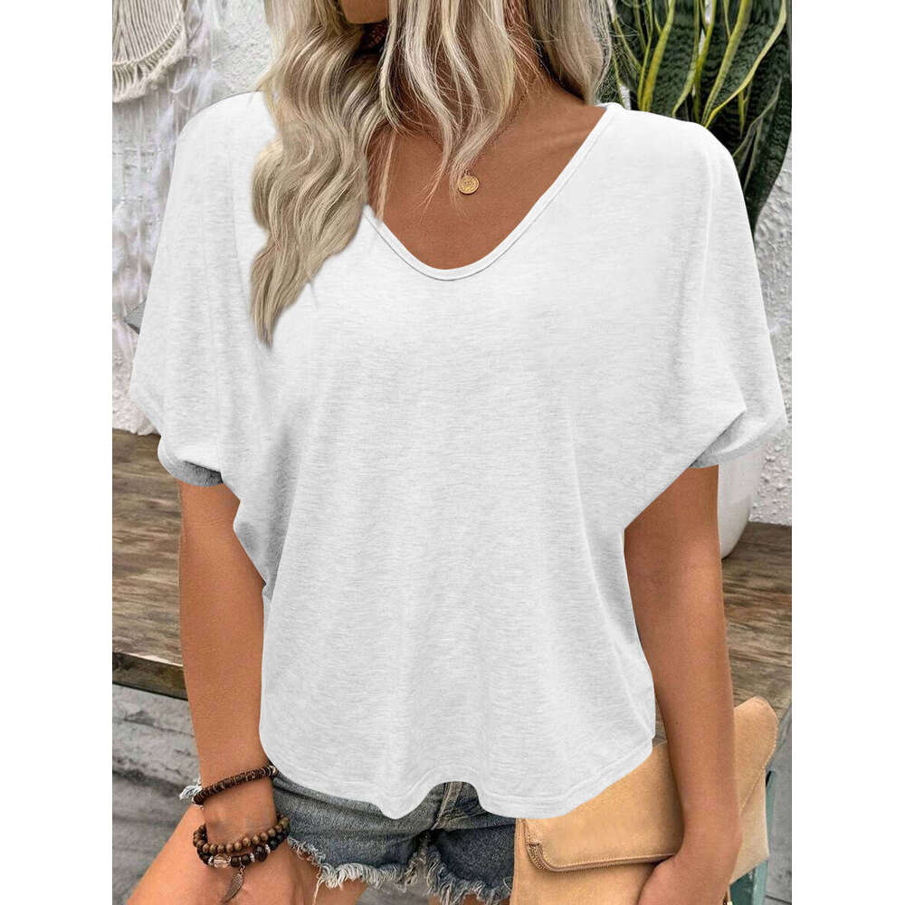 Best Saller Half Sleeve Retro Harajuku Print Vintage Summer Printing Short Sleeve Long-sleeved Skinny Base Backless Graphic T Shirts Stretch Casual Un
