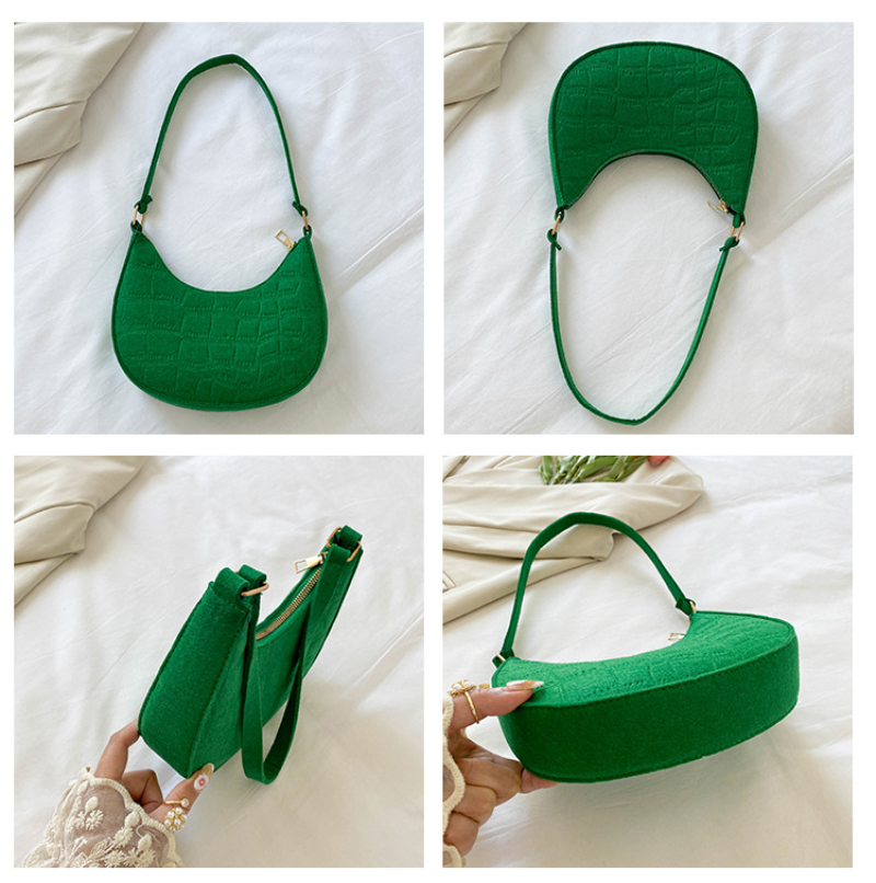 Mini Shoulder Underarm Bags Fashion Women Handbags Small Solid Color Casual Female Green Pouch Hot Sale Ladies Leather Tote Bag