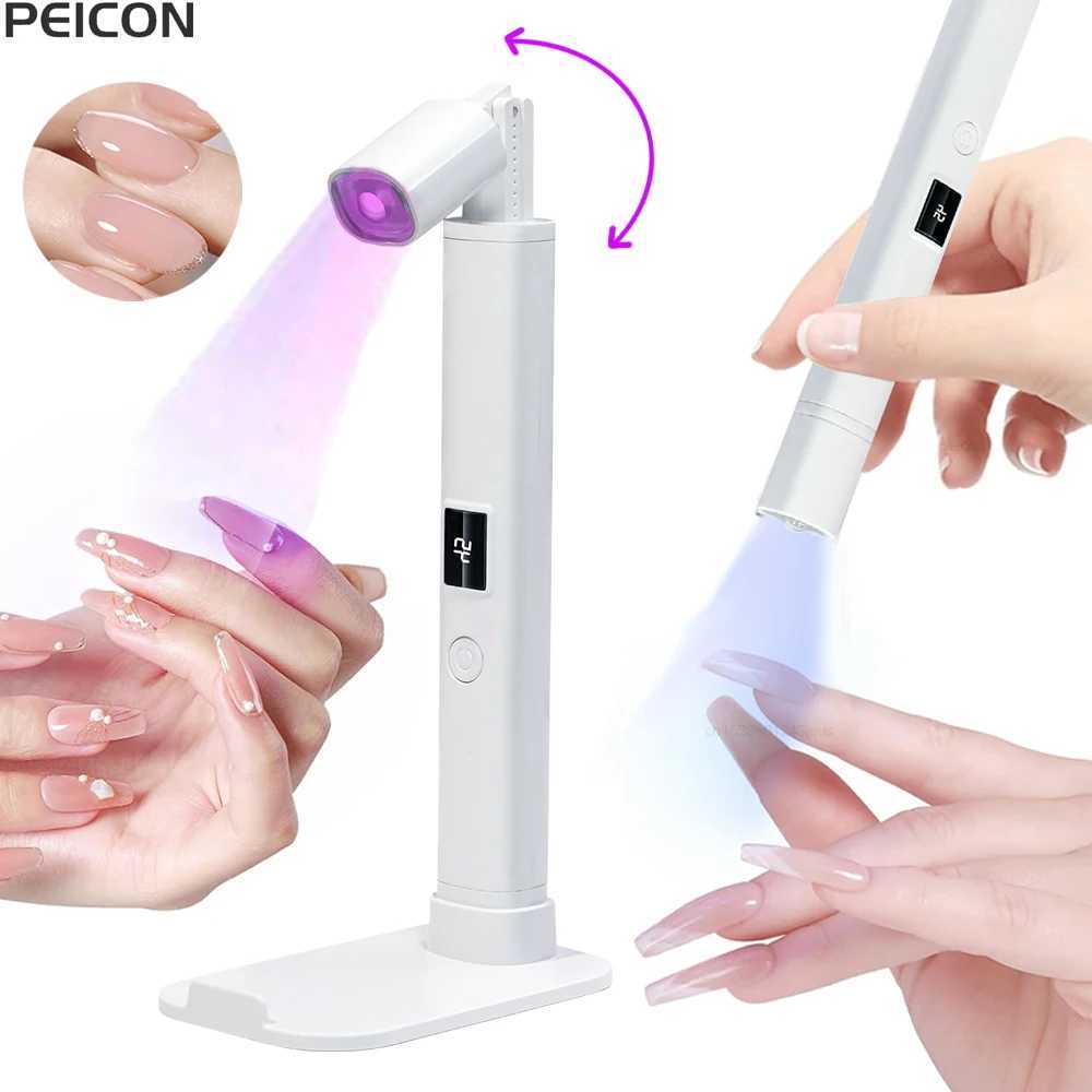 UV LED Nail Lamp Mini UV Nail Lamp for Manicure Ultraviolet Nail Dryer Stand Lamp Professional Portable Mini Nails Drying LightCL2400806