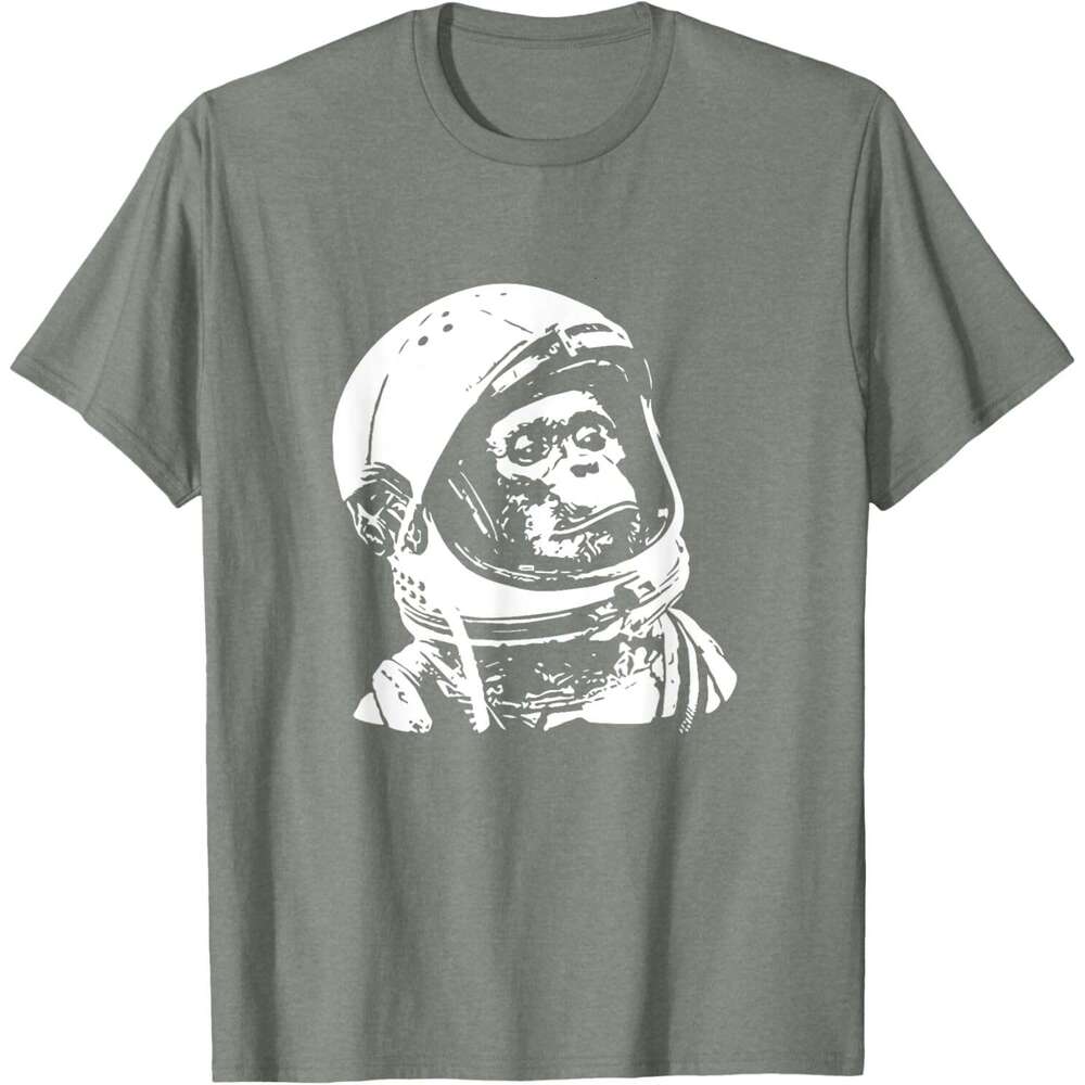 T shirt Mens Vintage Space Travel Astronaut Monkey T-Shirt shirts tshirt graphic tee Casual tops summer clothes Short sleeve Free shipping