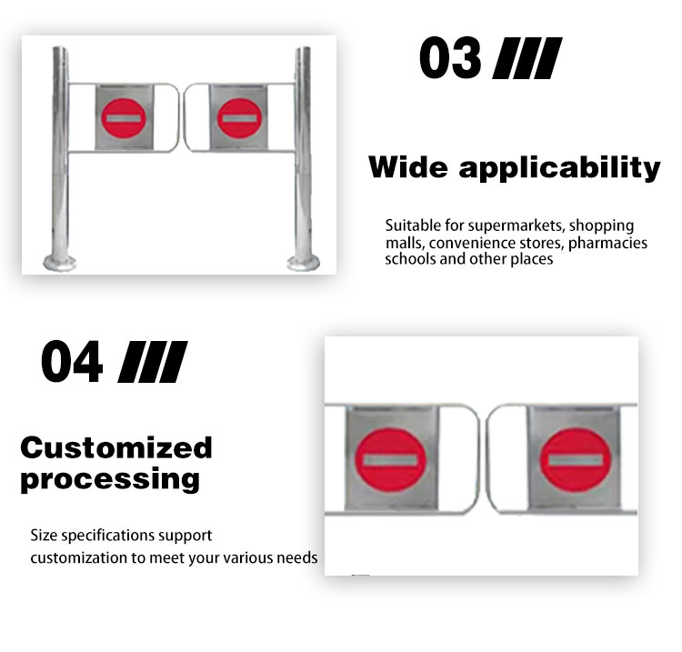 Supermarket one-way door stainless steel only into the pendulum gate machine