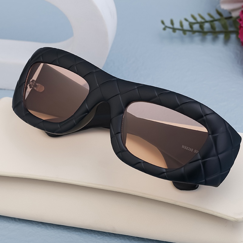 Retro Sexy Square Y2K Sunglasses For Women Men Luxury Brand Fashion Rose Pink Punk Sun Glasses Ladies Eyewear UV400 Shades imitation leather S117 IVIS