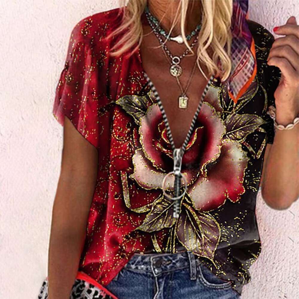 Hollow Out Slim Top Female Harajuku Print Vintage Turtleneck Streetwear Clothes Couples Slim-fit Skinny Base Womens T Shirt Clothes Street Activity Cr