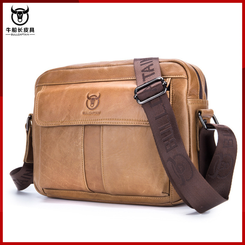 2024 Yellow Brown Genuine Leather Handbags Small Leather 11" Laptop Bags Shoulder Tote Handbag Casual Business Laptop Pock