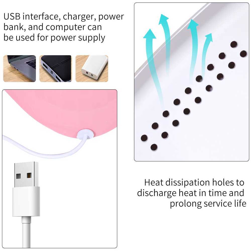 LULAA 18 UV Lights Drying Lamp For Curing Gel USB LED Nail Phototherapy Machine Professional Manicure Tool Salon EquipmentCL2400806