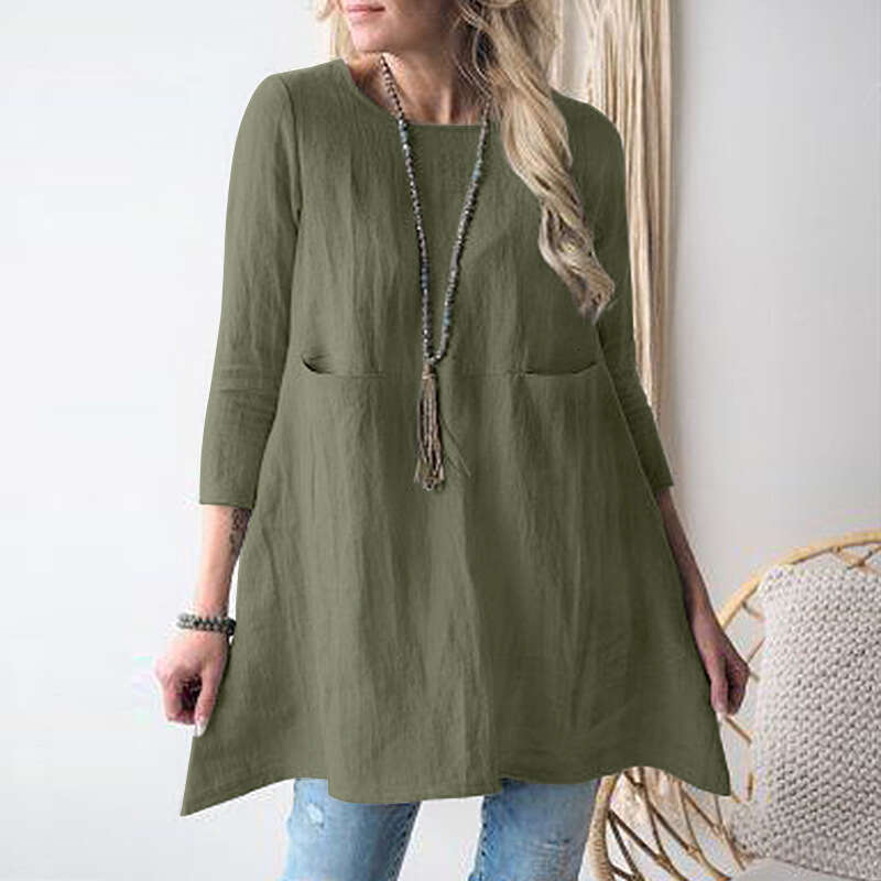 Women Clothes Green New Merchandise Best Saller Retro Half Sleeve Summer Printing Short Sleeve Brushed Collar Blouse Sleeveless Stretch Casual Undersh