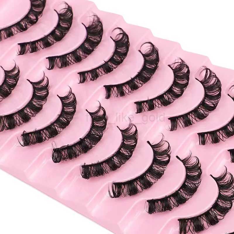 Russian striped eyelashes 10/5 pairs fluffy mink eyelashes 3D fake eyelashes Russian curly fake eyelashes Giveaway makeup new W240803