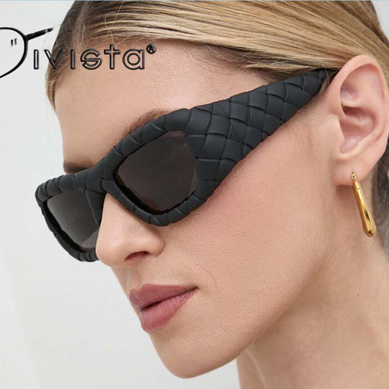 Retro Sexy Square Y2K Sunglasses For Women Men Luxury Brand Fashion Rose Pink Punk Sun Glasses Ladies Eyewear UV400 Shades imitation leather S117 IVIS