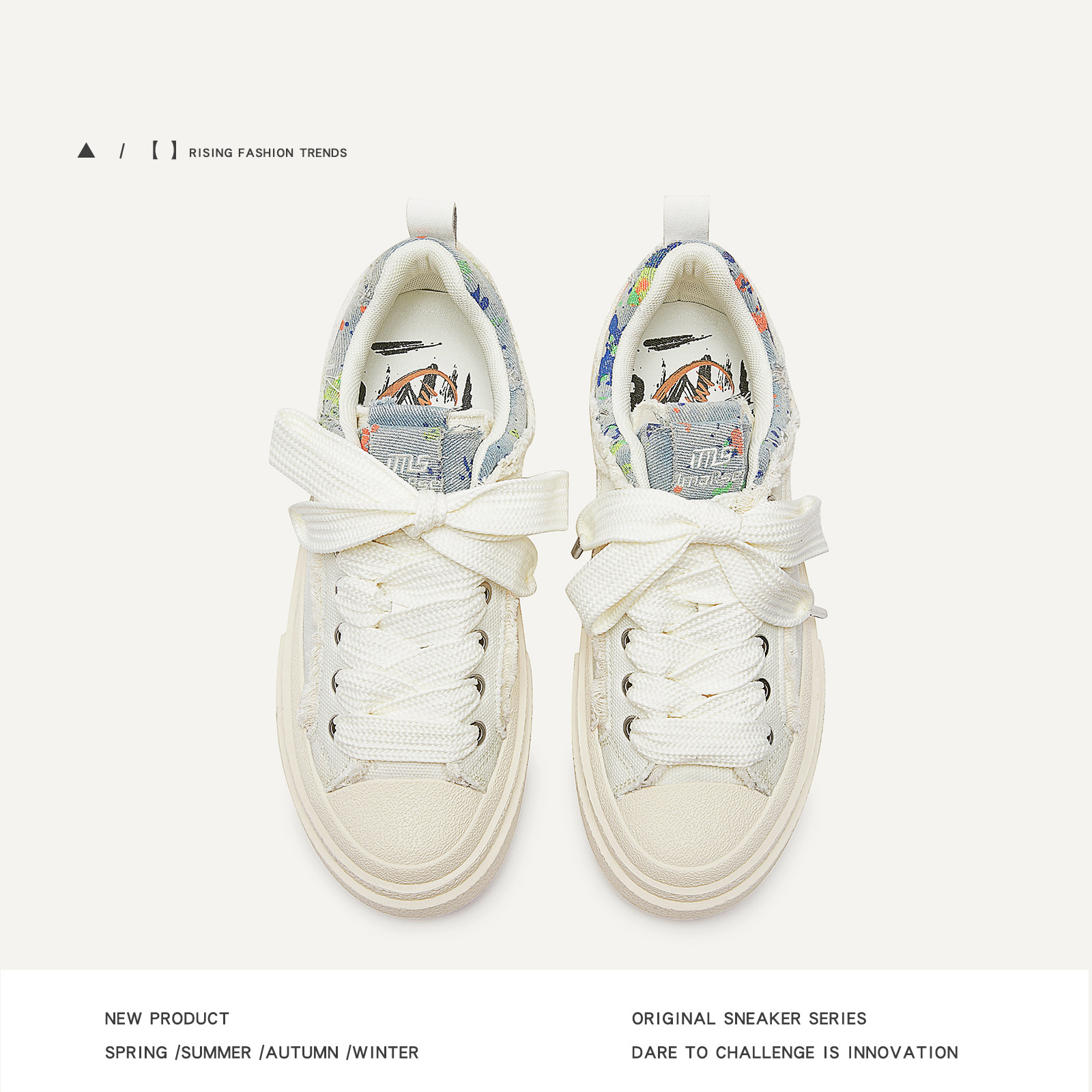Ddmysports Shoe Washing Canvas Series Tassel Embroidery Breathable Wear Resistant Board Trendy Unisex Couple Shoes Outdoor Shoes