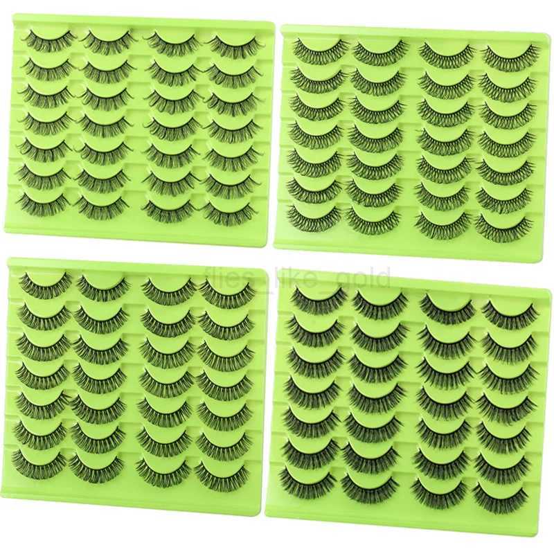 Russian eyelashes 5/10/14 double false eyelashes cat eye eyelashes eyelash extension 3D mink eyelashes natural makeup fake Cils maquiagem W240803