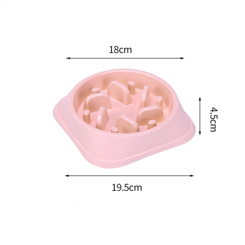 Pet Dog Slow Feeder Plastic Anti Choking Puppy Cat Eating Dish Bowl Anti-Gulping Food Plate 240802 26W0330