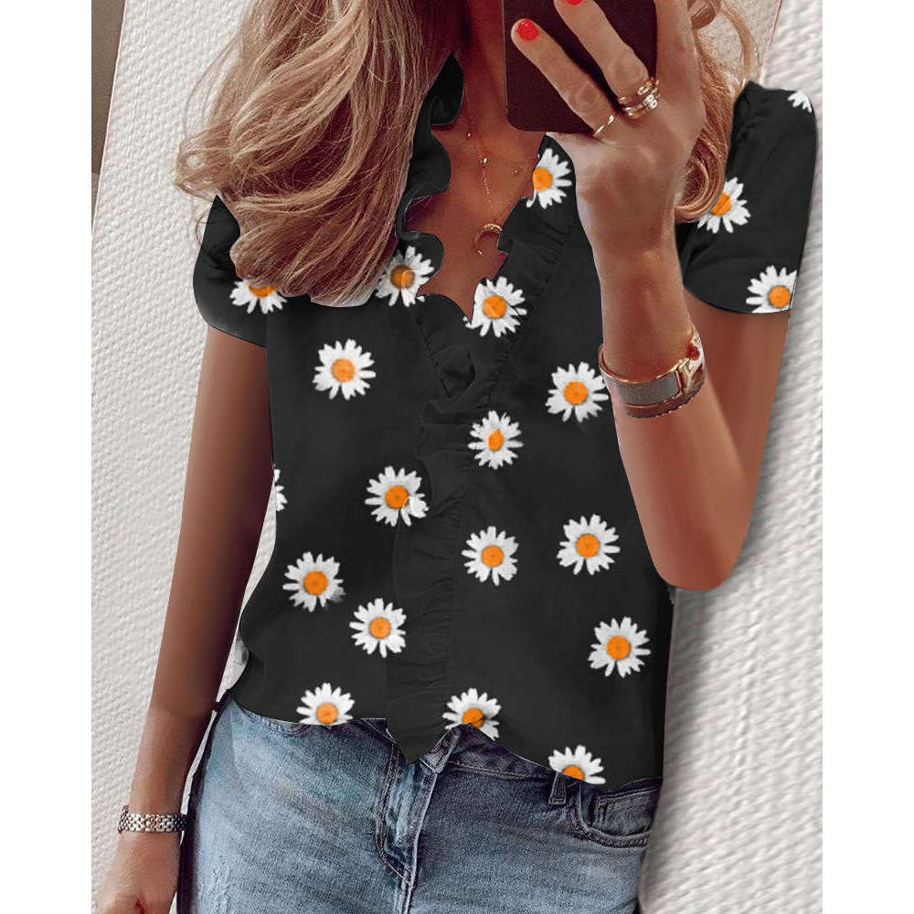 Best Saller Short-sleeved High Street Casual Slim Streetwear Women Short Streetwear Clothes Lace Slim-fit Skinny Base Solid Turtleneck Graphic T Shirt