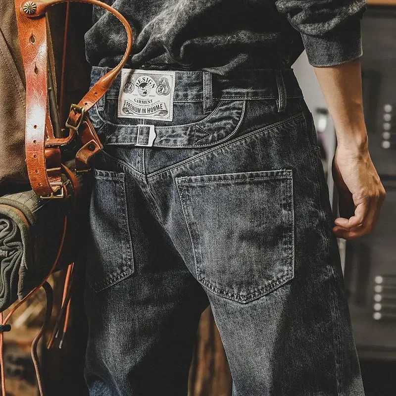 Trousers Straight with Pockets Man Cowboy Pants Cargo Mens Jeans Designer 2024 Korean Autumn Y2k Vintage Luxury Denim ClothingM240803