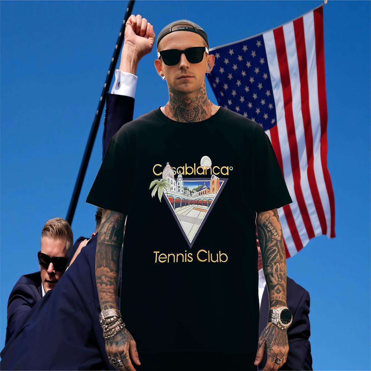 Fashion Casual T-Shirts for Men painting 230g 100% Cotton Men Tops Tees Daily Outfit Crew Neck Breathable Custom Anime Brand Tshirts