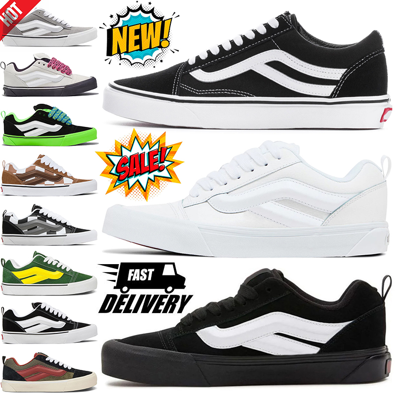 Free shipping designer running shoes skateboard sneakers slip on old skool Triple Black White vintage mens trainers womens outdoor shoe with box