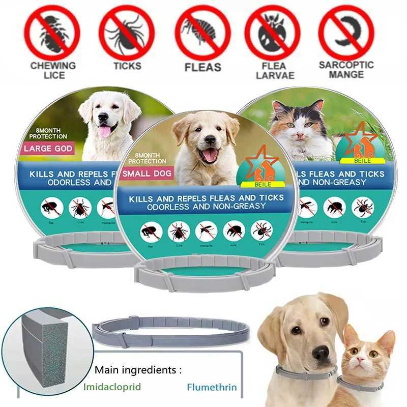 New 38/70CM Pet Anti Flea Ticks Antiparasitic Cats Collar Dog Protection Retractable Collars For Puppy Cat Large Dogs Accessorie Y240803