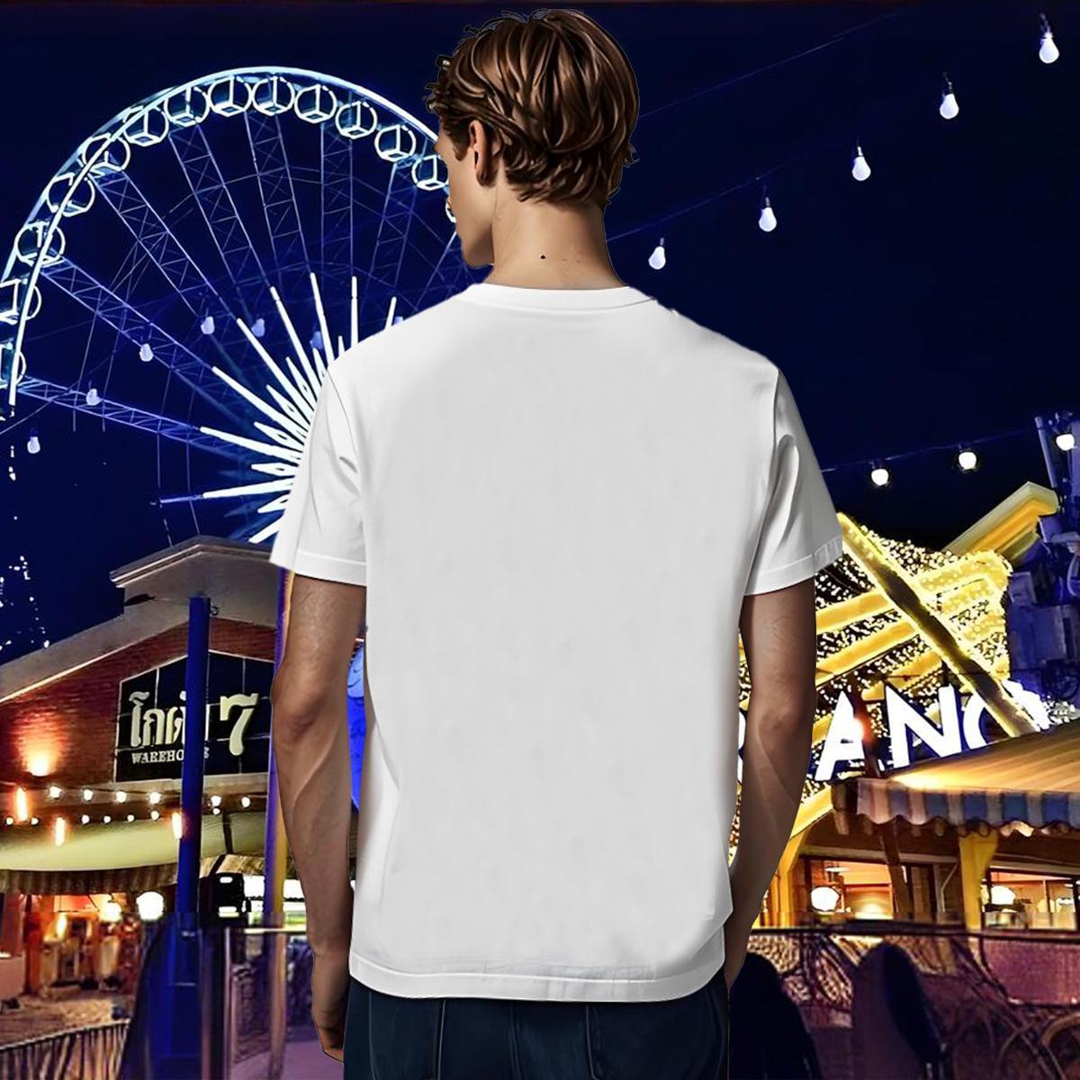 2024 New T-Shirts 230g Cotton Christmas Hip Hop Street Wear Short Sleeve O-Neck Soft Mens Tshirts Oversized